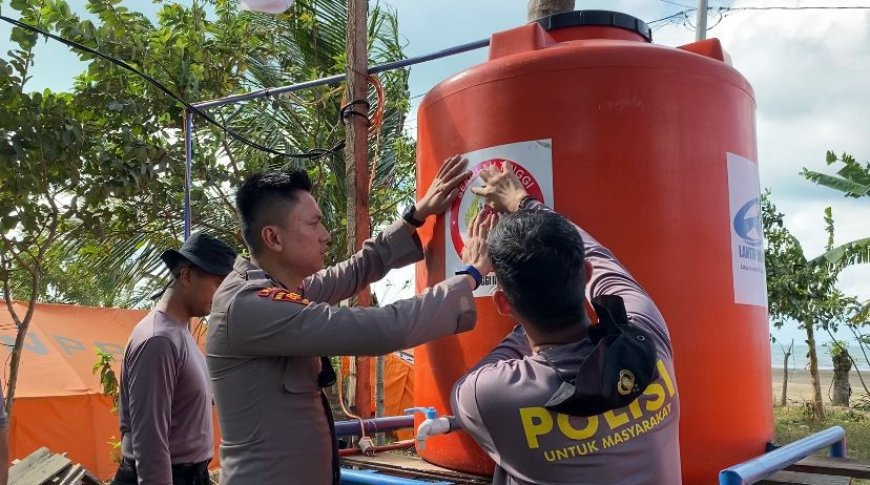 Mahasiswa STIK 83 Bangun Sumur Bor, Bukti Kepedulian Polri