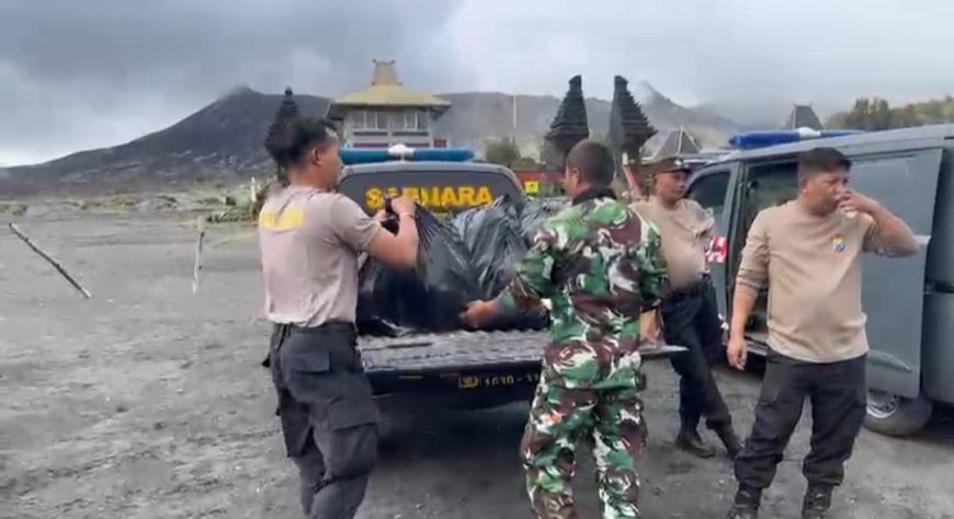 Polres Probolinggo Turun Tangan Bersihkan Lokasi Wisata Bromo