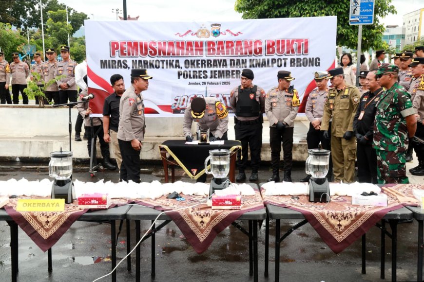 Hasil Operasi Pekat, Polres Jember Gempur Peredaran Miras