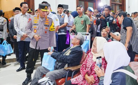 Kapolri Pantau Stasiun Tugu DIY, Pastikan Puncak Mudik Berjalan Kondusif