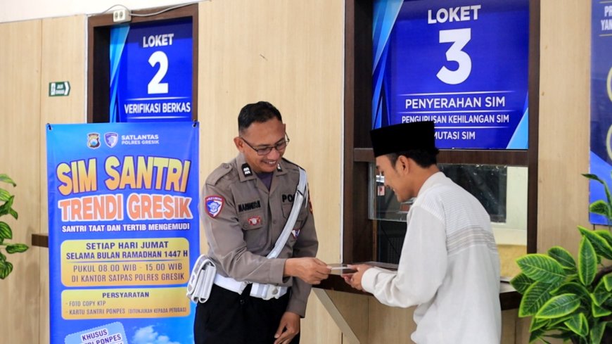 Polres Gresik Buka Layanan Khusus SIM Santri Trendi Selama Ramadhan   