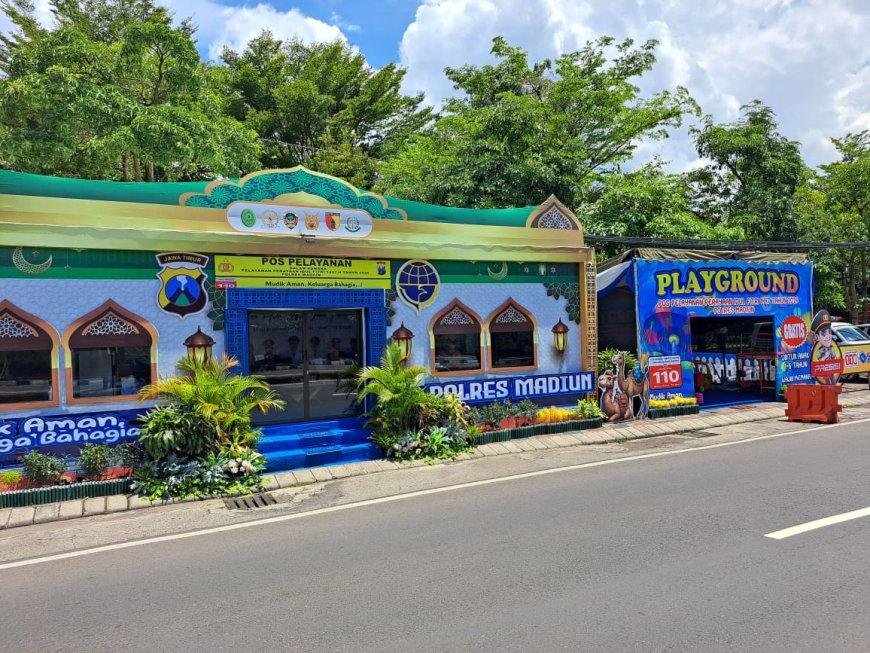 Mudik Nyaman di Madiun, Polres Sediakan Playground dan Bengkel Gratis