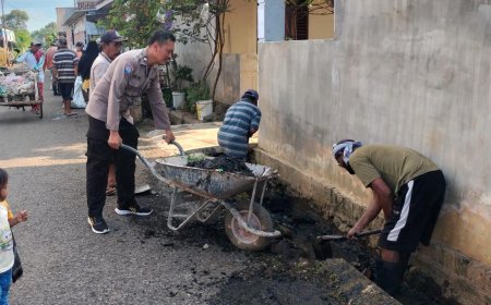 Bersih Lingkungan, Polres Probolinggo Kota Gerakkan Indonesia ASRI