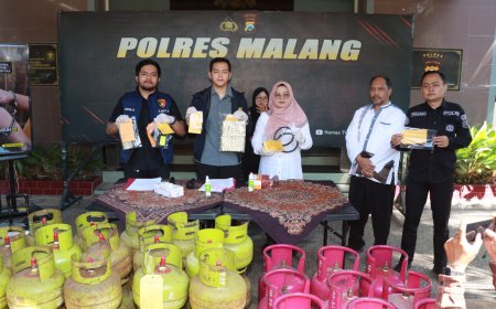 Polres Malang Ungkap Kasus Gas Oplosan Skala Besar