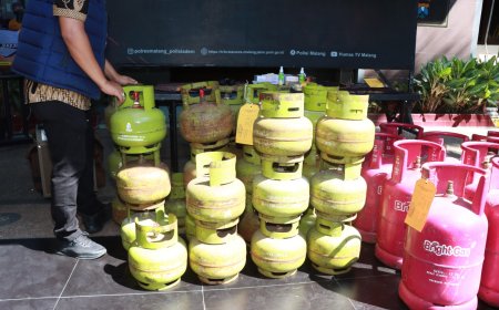 Polres Malang Amankan Barang Bukti Pengoplosan LPG