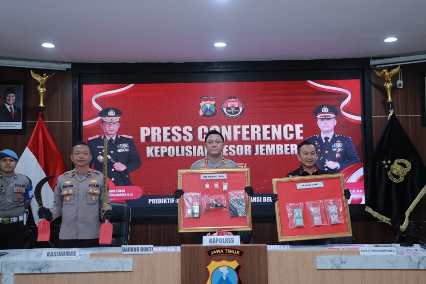 Polres Jember Ringkus 18 Tersangka Narkoba