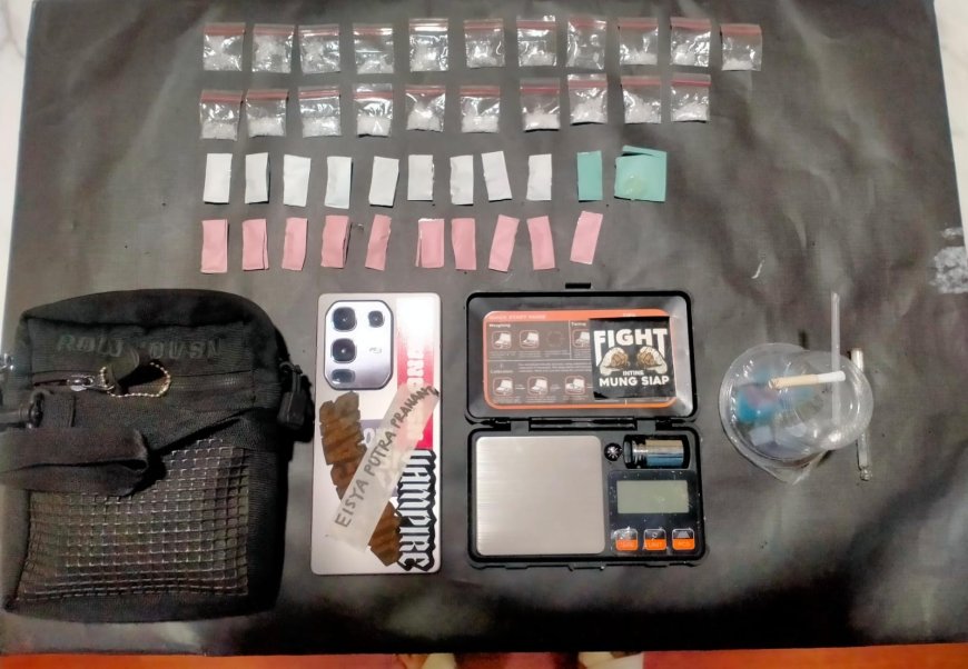 Polres Malang Bekuk Pengedar Sabu di Lawang, Barang Bukti 21 Paket