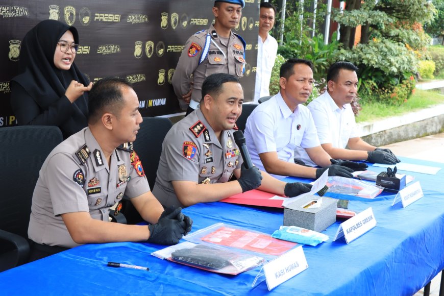 Polres Gresik Gagalkan Peredaran Narkoba Antar Pulau, 6 Pelaku Dibekuk