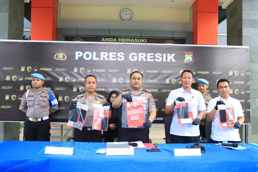 Sindikat Narkoba Lintas Pulau Dibongkar, 6 Tersangka Diamankan Polres Gresik
