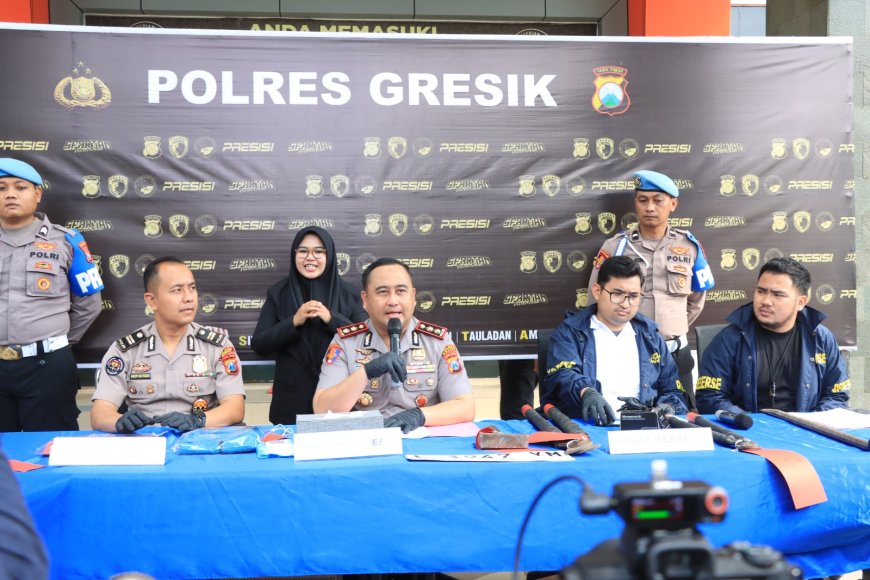 Komplotan Pencuri Kabel PLN Lintas Daerah Digulung Polres Gresik
