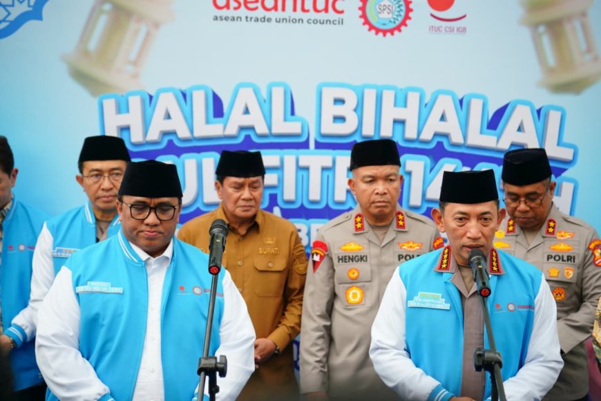 Halal Bihalal Jadi Ajang Kapolri Perkuat Hubungan dengan Buruh