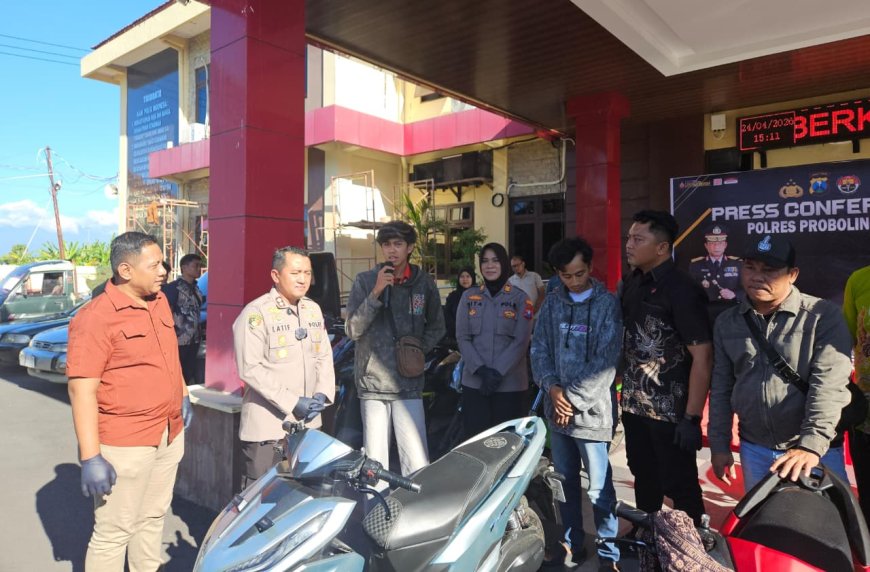 Polres Probolinggo Serahkan Motor Hilang kepada Korban