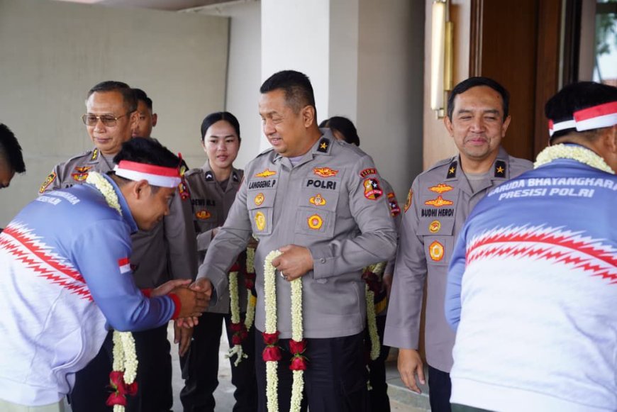 As SDM Kapolri Sambut Atlet Taekwondo Garbha Presisi Berprestasi