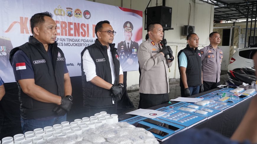 Polres Mojokerto Kota Gagalkan Peredaran Narkoba Skala Besar