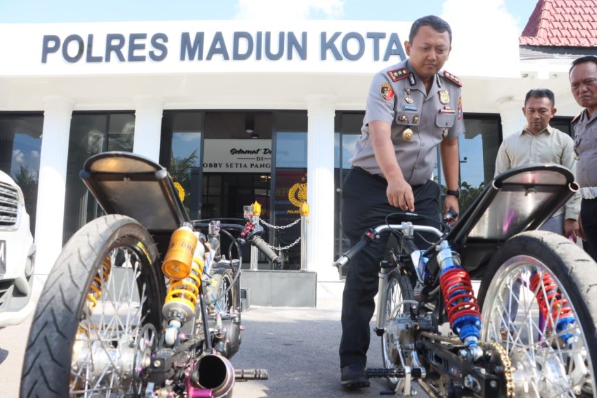 Polres Madiun Kota Amankan Aksi Balap Liar